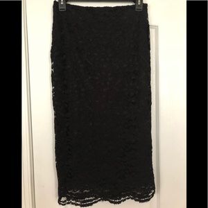 Worthington  Black Lace Skirt size 4 NWT